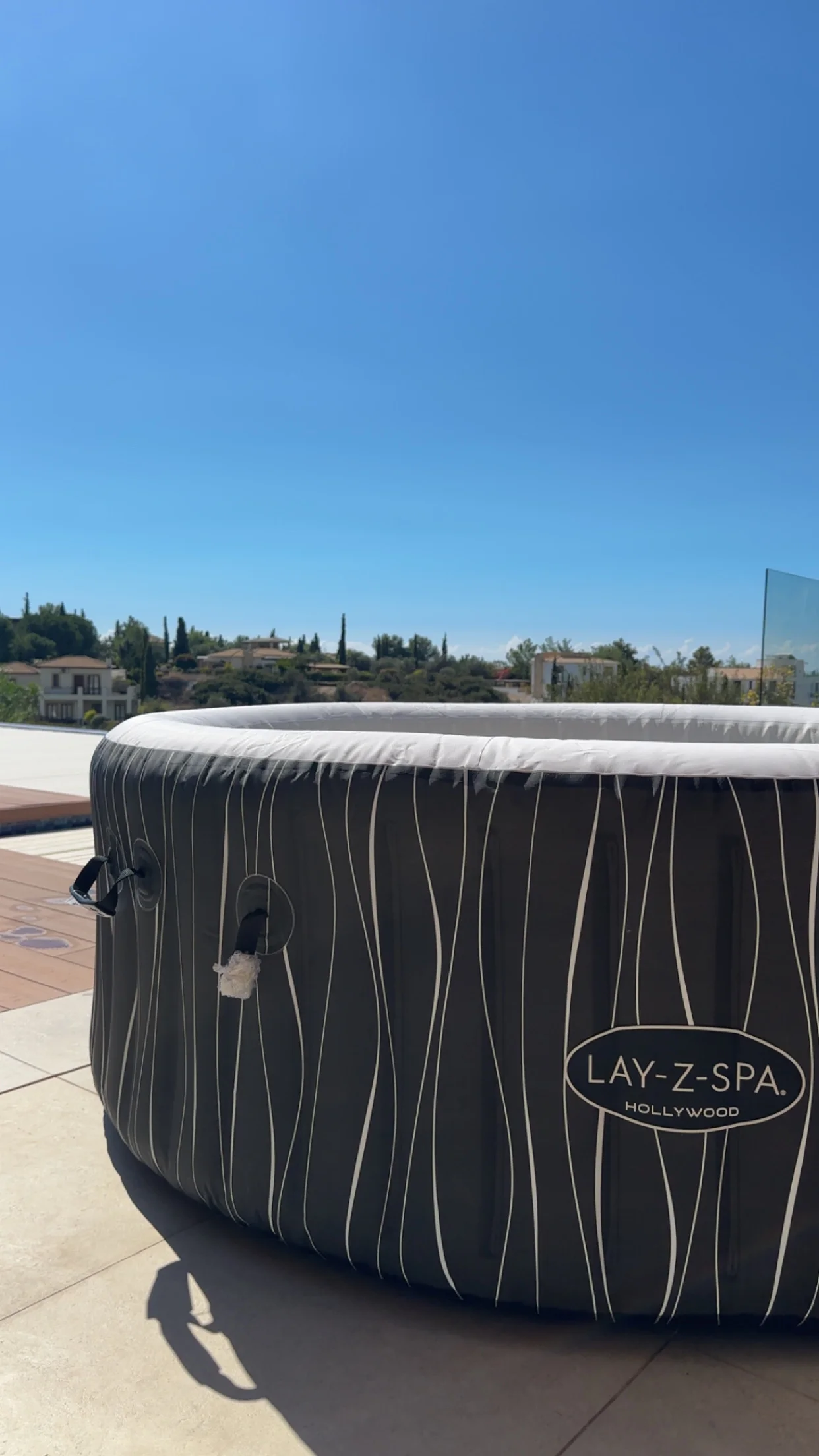 Lay-Z-Spa Hollywood hot tub at a Cyprus villa